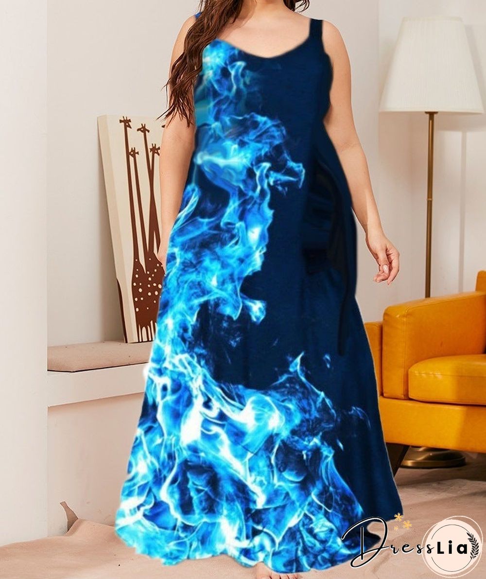 Tie Dyed Printed Loose Dress