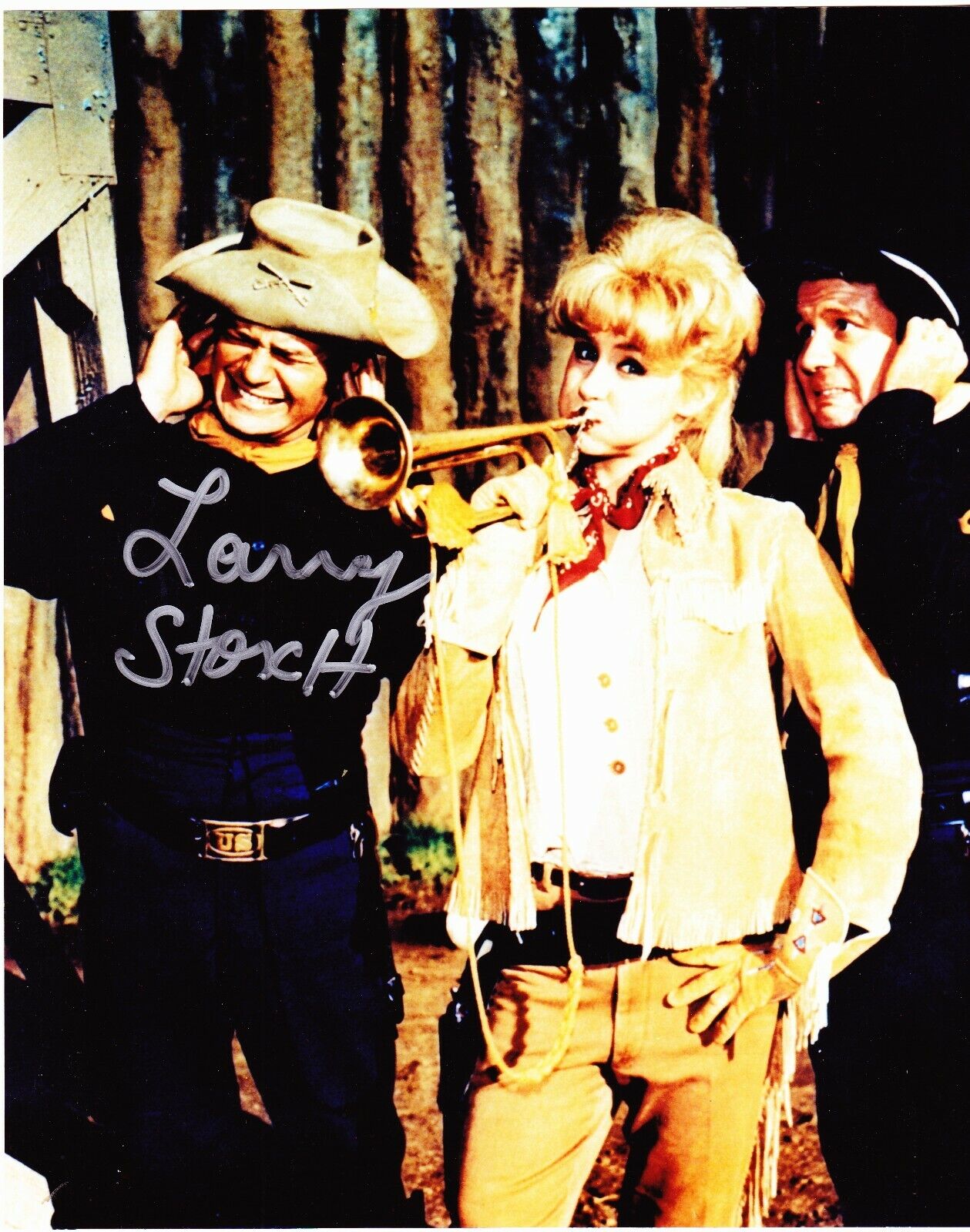Larry Storch signed 8x10 F-Troop color Photo Poster painting Corporal Agarn #2
