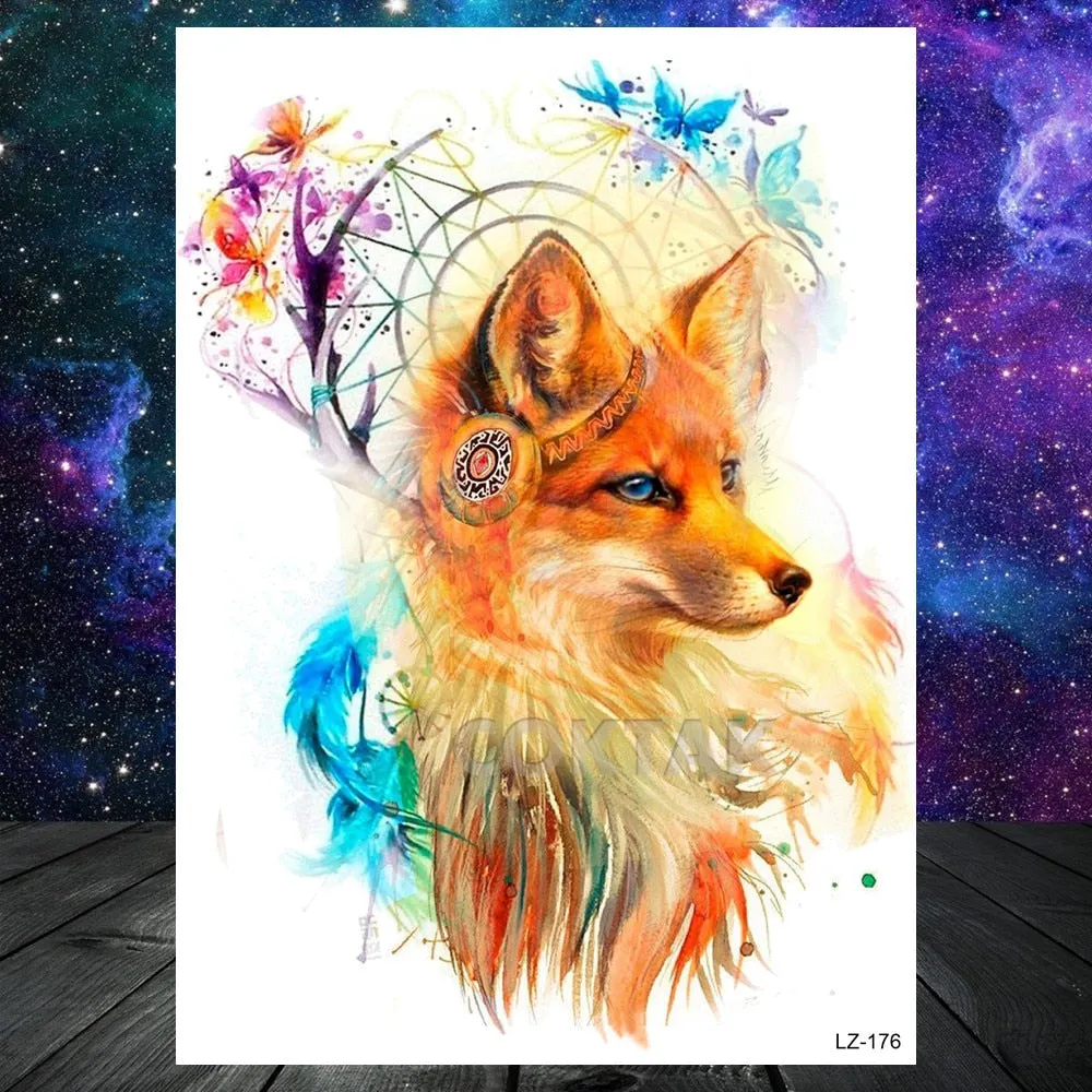 COKTAK Sexy Watercolor Lavender SweetPeas Flower Blossom Temporary Tattoos Sticker Fake Tattoo For Women Girl Art Daisy Tatoos