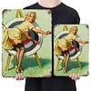 Pin Up Girl 1950s Woman - Vintage Metal Signs - 20*30cm/30*40cm