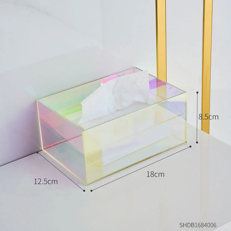 Modern Acrylic Tissue Box Transparent Fashion Napkin Holder Home Decoration Living Room Desk Decor Accessories Decorative Box 712