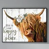 Hignland Cow - 11CT Stamped Cross Stitch 50*40cm