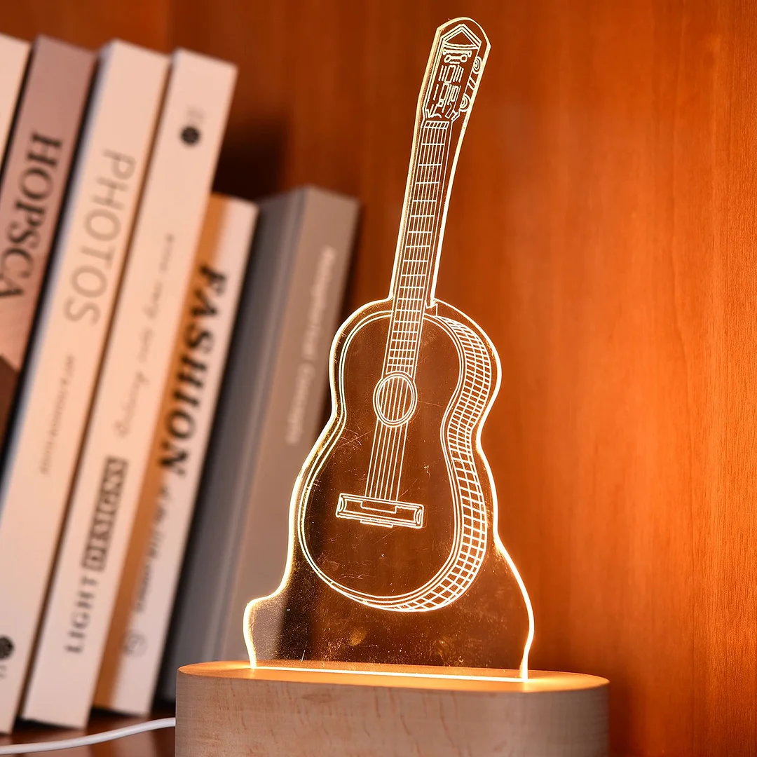 Customized Photo Frame USB Creative Wooden Base With Led Light Living Room Bedroom Decoration Custom Text Photo