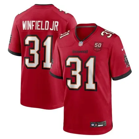 Men's Tampa Bay Buccaneers #31 Antoine Winfield Jr.  Red 50th Anniversary Game Jersey