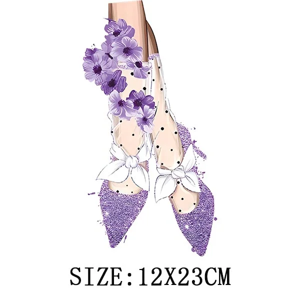 Beautiful Legs Thermal Stickers On T-shirt DIY Washable Iron On Transfers For Clothing Funny Design Patches On Clothes Appliqued