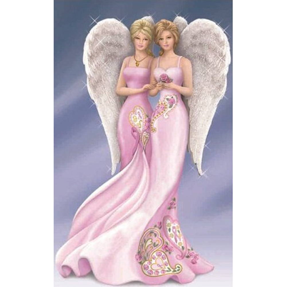 

30*60CM-Angel Dress Lady-Round Drill Diamond Painting, 501 Original