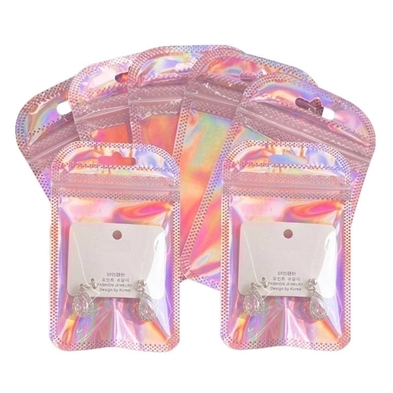 Minimalist Gradient Color Plastic Printing Jewelry Packaging Bags
