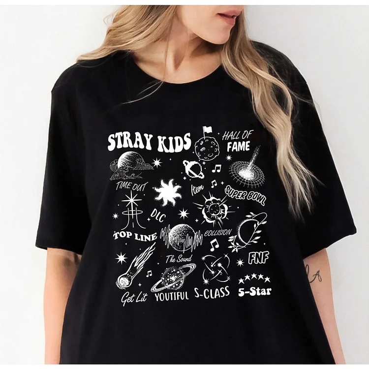 Stray Kids Album ★★★★★ 5-STAR Creative Tracklist T-shirt