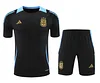 2024 Argentina Pre-match Training Black Shirt+Shorts 1:1 Thai Quality