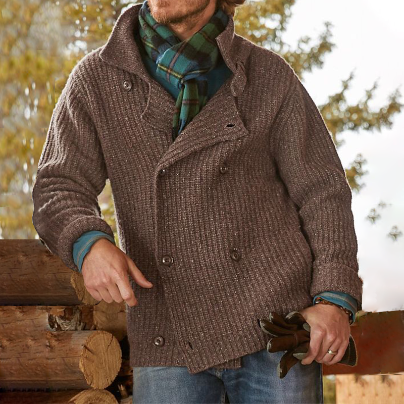Plain Vintage Men's Wool Jacket