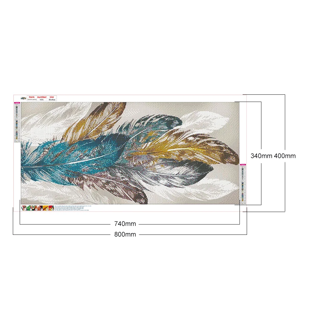 Diamond Painting - Full Round Drill - Feathers(80*40cm)