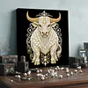 DIY Pearl Painting Cow for Home Wall Decor with Frame(30x30cm)