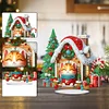 >SALE<Acrylic Special Shaped Christmas Cat House Desktop Diamond Art Kits for Home