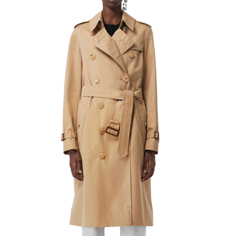 Mid-length Double-breasted Slim Trench Coat-vocosishoes