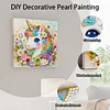 (25x25cm)DIY Pearl Painting Framed Handmade Pearl Material Art Kit Living Room Decor