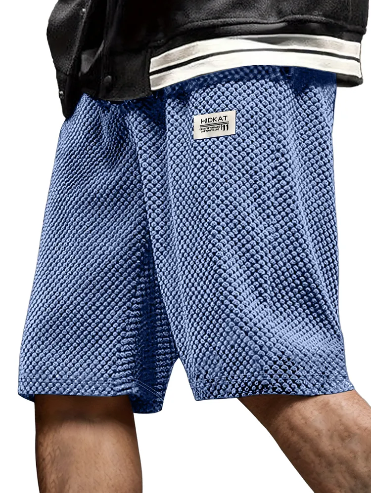 Men's Retro Casual Embroidered Logo Corduroy Shorts-Customized products