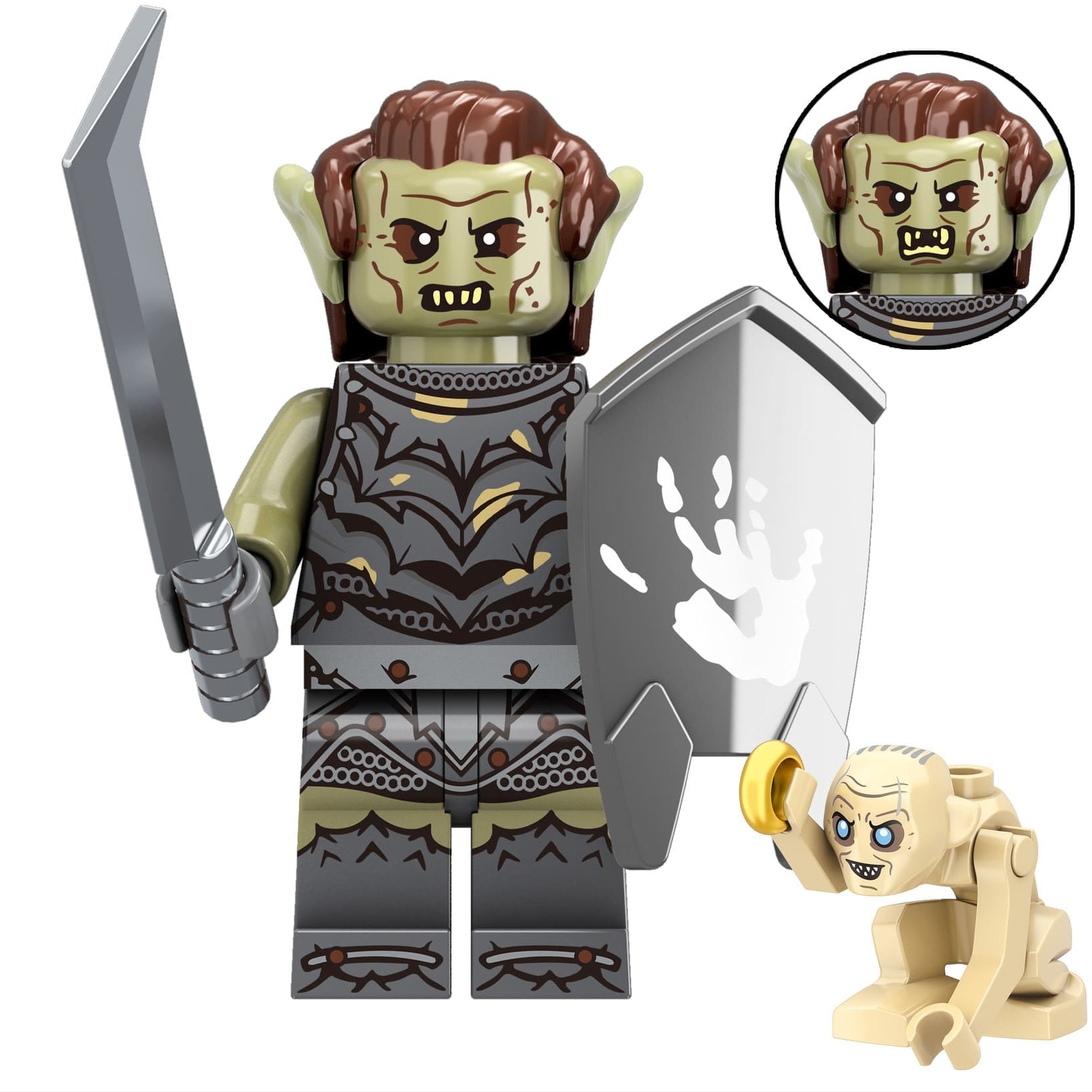 Orc Custom Lord of the Rings Minifigure Minifigure Bricks monstertoys