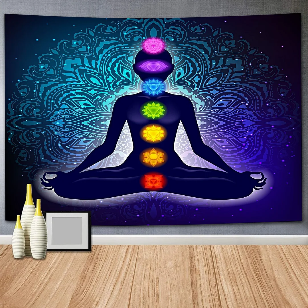 Indian Rainbow Psychedelic Buddha Tapestry Bohemia Abstract Mushroom Wall Hanging Tapestries Hippie Tarot Elephant Blanket Decor