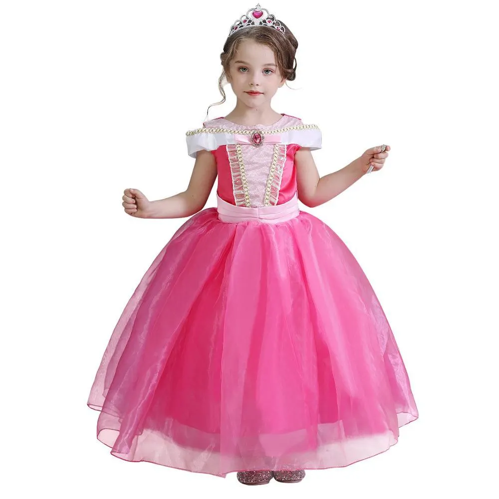 Dark Pink Butterfly Beauty Costume For Girls Princess Party Dress Fancy Girls Dress Kids Children's Clothing