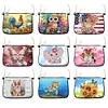 DIY Art Diamond Painting Animal Handbag Makeup Bag For Women Girls(With Chains)