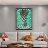 Halloween Skull Tarot Cards-11CT Stamped Cross Stitch 50*65cm/19.69*25.59in(Big Size) tapestrymarket