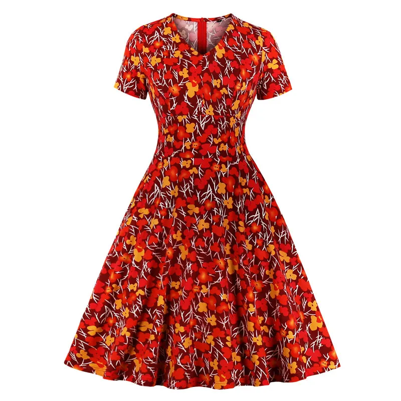Women's New Fall Christmas Print Dress