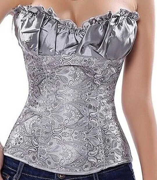 Sapubonva corset top for women for wedding plus size bustier corset vest overbust lingerie sexy halloween costumes corsetto red