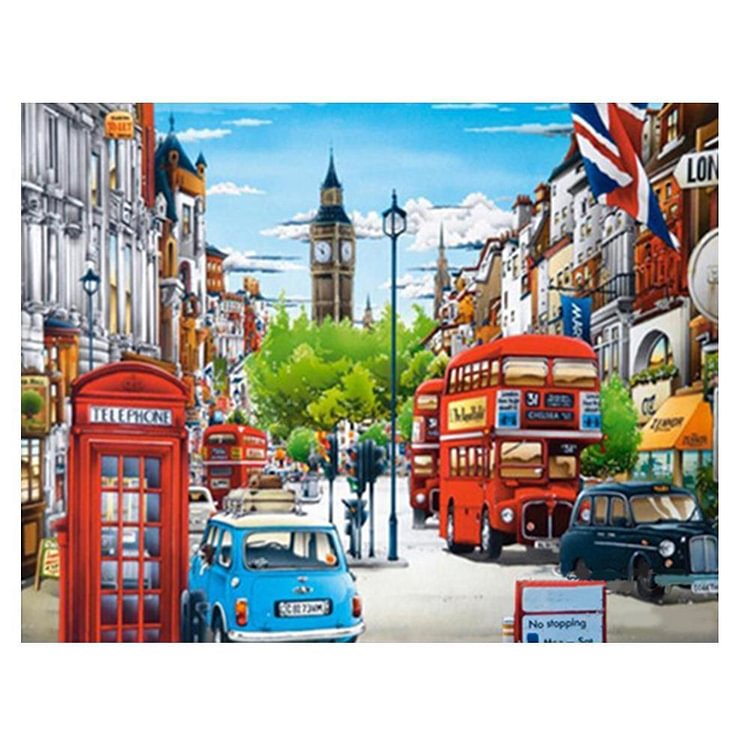 Car - Round Drill Diamond Painting - 30x40cm(Canvas)