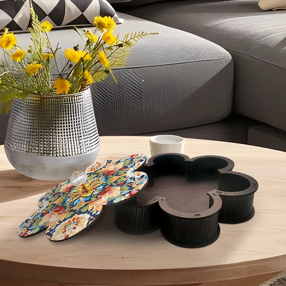 DIY Flower Diamond Painting Storage Box Sundries Organizer Case for Beginners