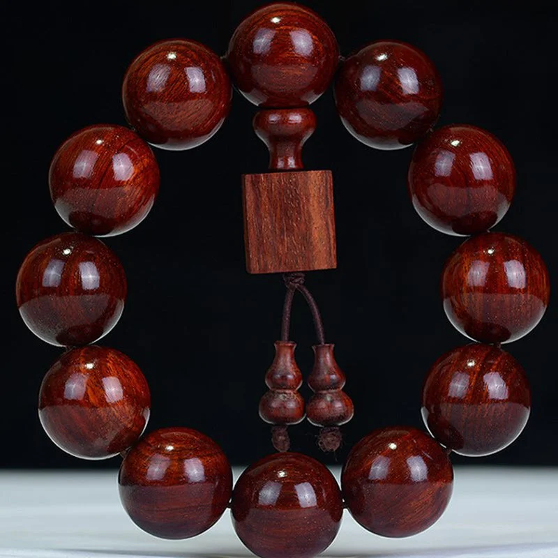 Tibetan Small Leaf Red Sandalwood Relaxation Bracelet