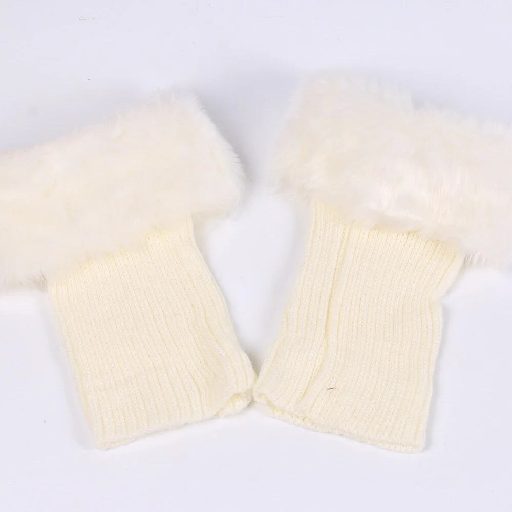 Leg Warmers Women Plush Winter Warm Solid Knitting Womens Legs Warmer European Style All-match Trendy High Elasticity Daily Chic