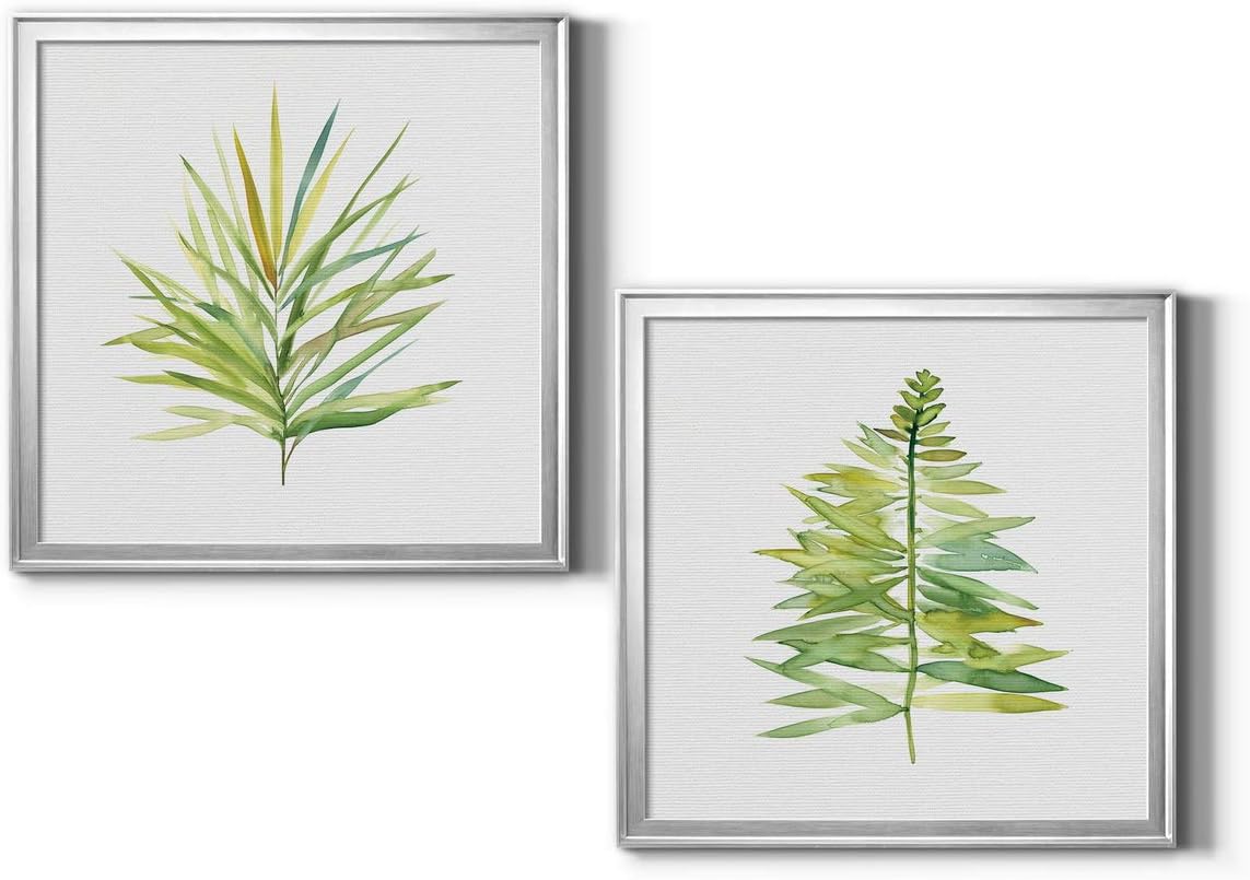 Neutral Color Wall Art, Wall Dcor Canvas, Beaches, Floral, Animals, Bohemian, & Vintage Styles, Ready to Hang -Silver Framed, Tropical Botanical I 22X22 22X22