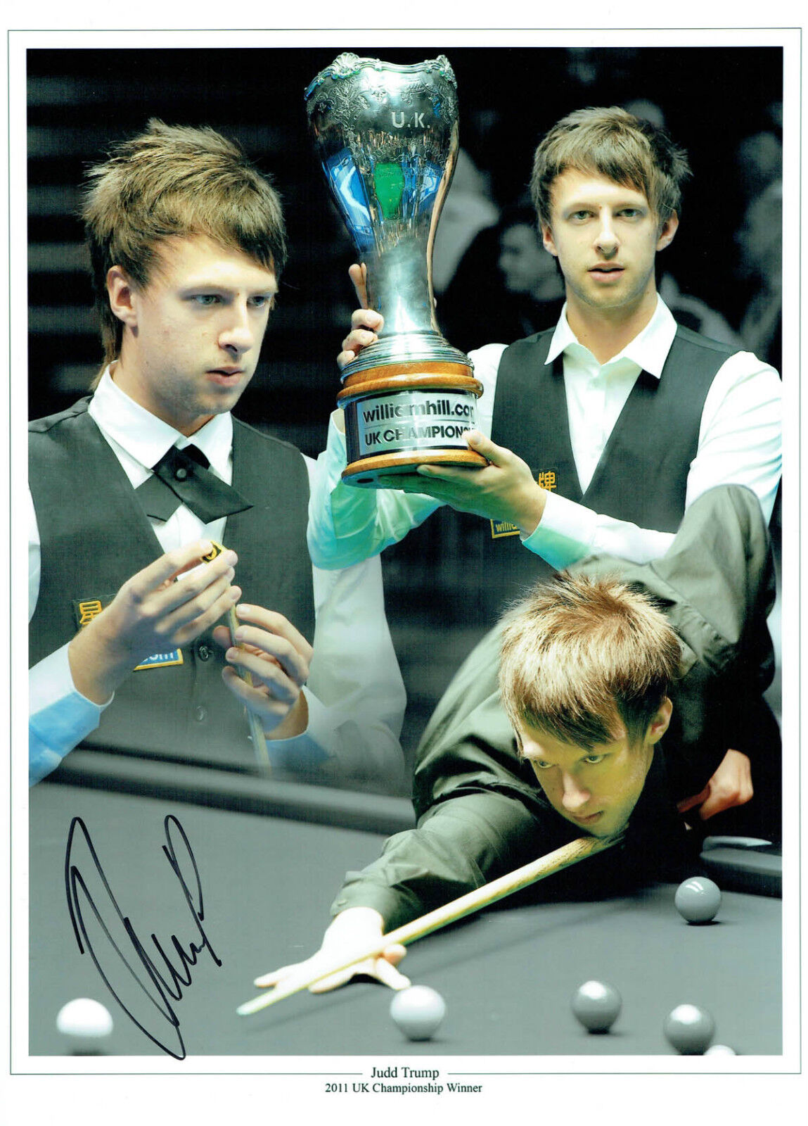 Judd TRUMP Signed Autograph Large 16x12 SNOOKER Montage Photo Poster painting AFTAL COA