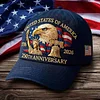 Unisex 250th Anniversary 1776 Eagle American Flag Print Baseball Hat by Inlyline