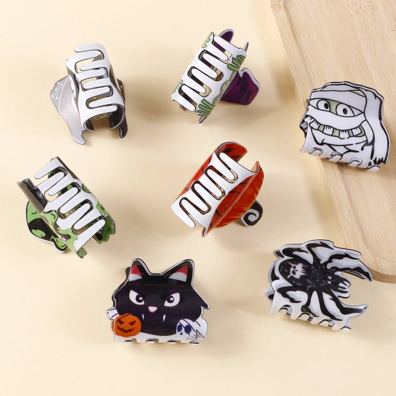 Halloween Hip-Hop Funny Women’s Cat Spider Skull PVC Hair Claws