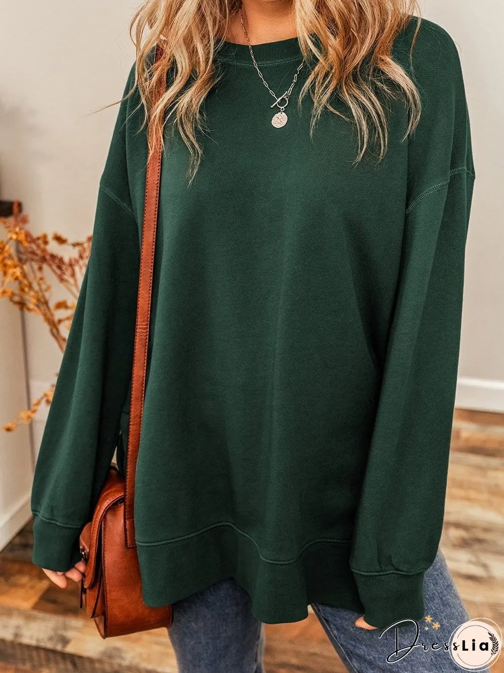 Stylish Crew Neck Pullover Sweater