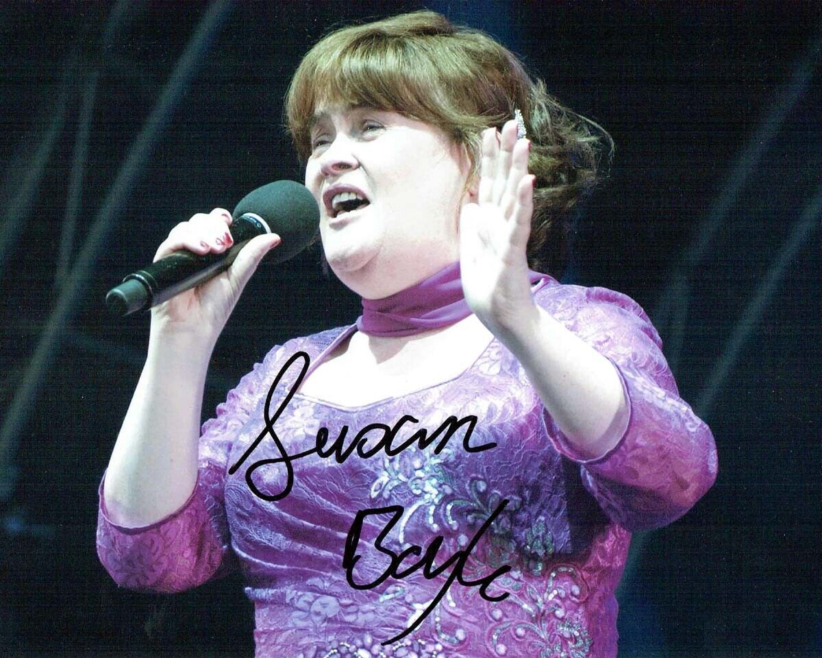 Susan BOYLE SIGNED Autograph 10x8 Photo Poster painting 2 AFTAL COA Singer Britain's Got Talent