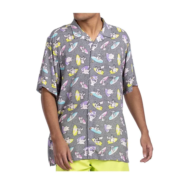 Pokémon Tropical Pikachu, Ditto & Shellos Surf's Up Pastel Tropical Shirt - Men