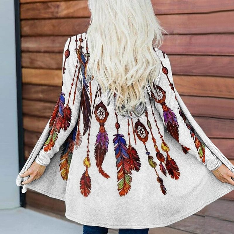 Long Sleeve Vintage Mid-Length Cardigan