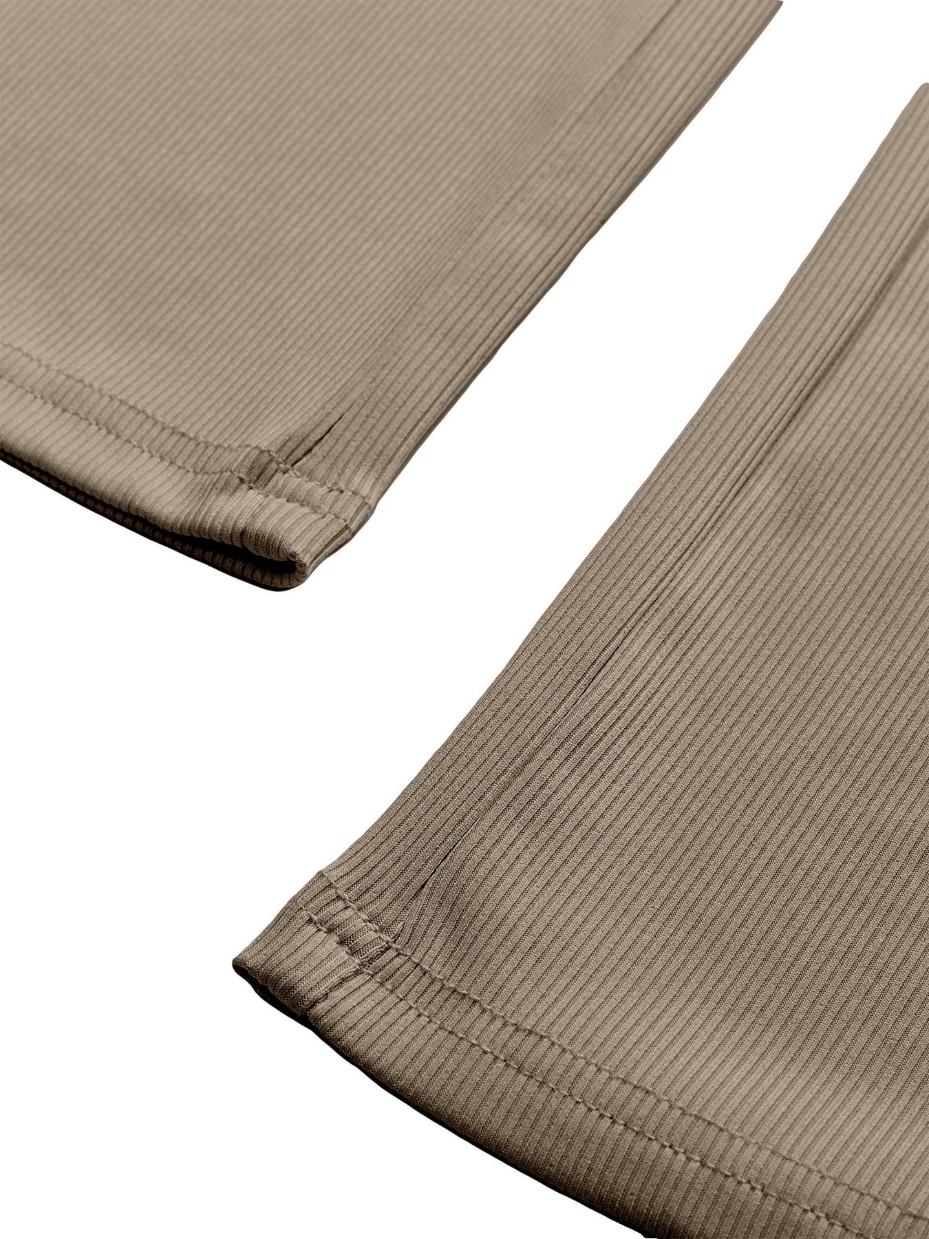 Women's Plain Ruched Deep V Neck Wide Leg Jumpsuit, Casual Sleeveless Ribbed Jumpsuit for Daily Wear, Ladies Clothes for All Seasons, Womenswear Basic Minimalist