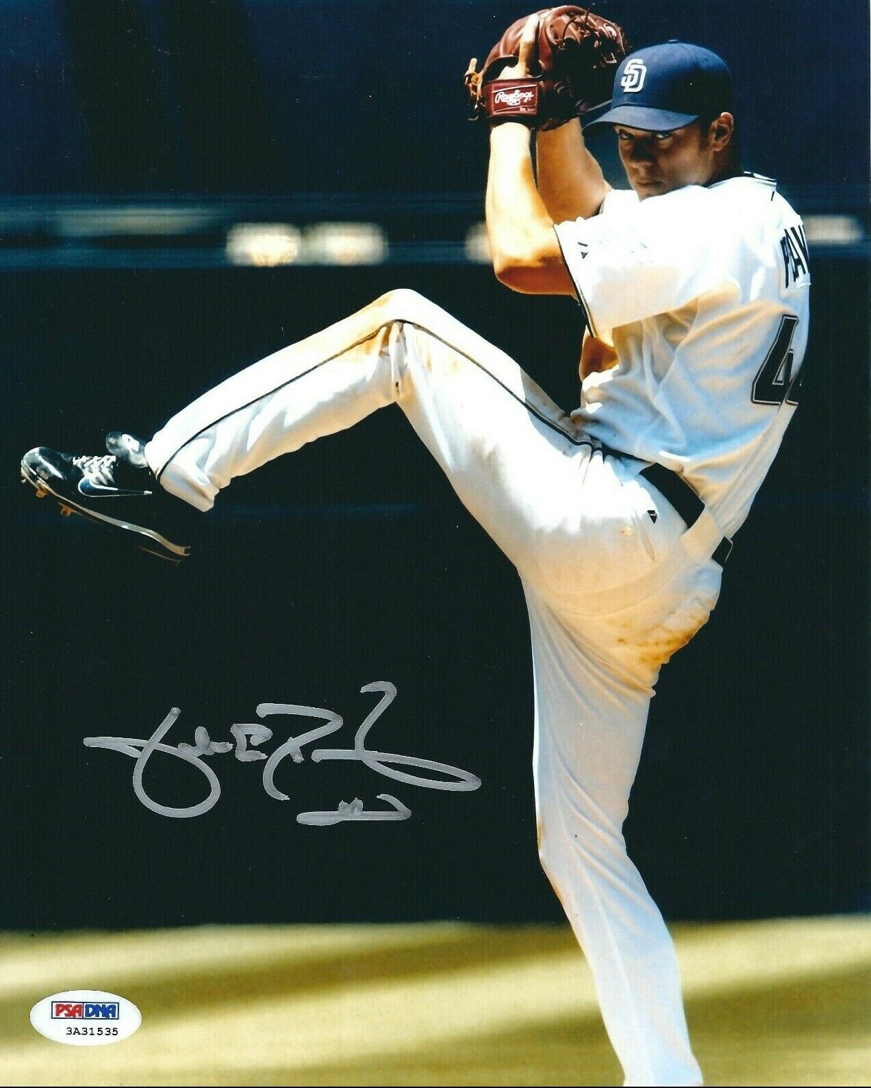 Jake Peavy Signed San Diego Padres 8x10 Photo Poster painting PSA 3A31535