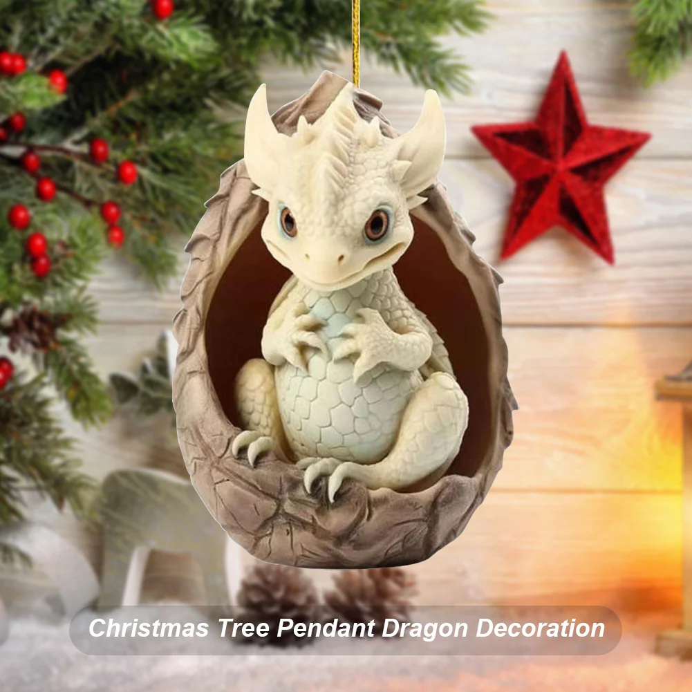 Christmas Dragon Egg Decoration Novelty Cute Acrylic Party Favors (C)