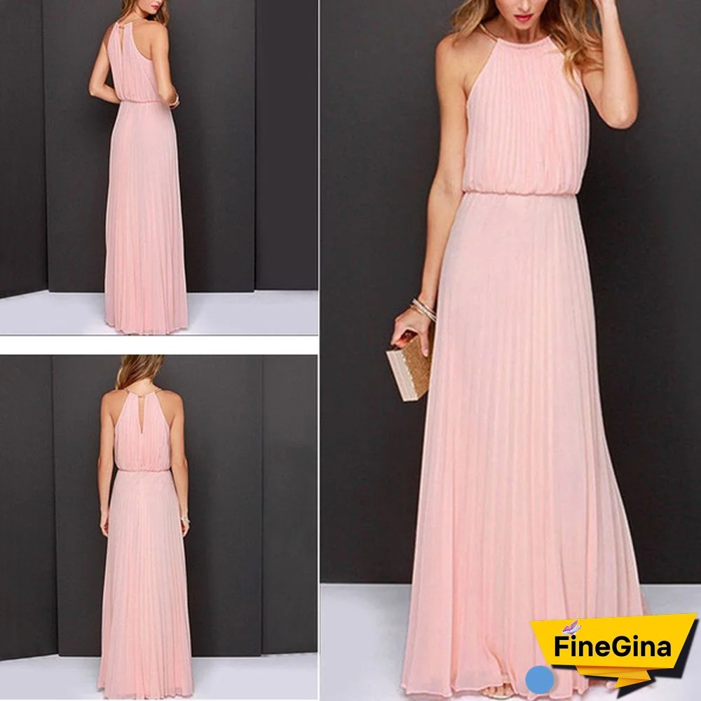 Womens Formal Long Chiffon Prom Evening Bridesmaid Wedding Maxi Dress New Fashion