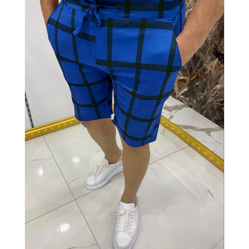 Men's Check Straight Shorts