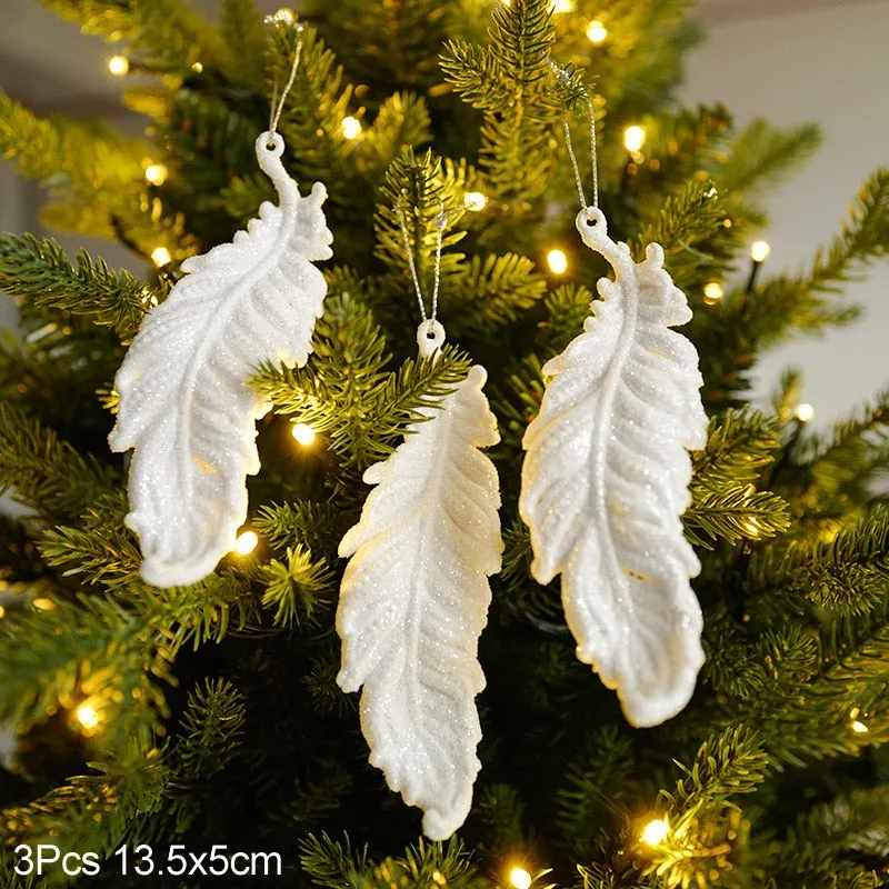 Xmas Tree Pendants Snowflake Angel Deer Hanging Ornaments Christmas Decorations For Home Kids Toy 2022 Navidad New Year Party