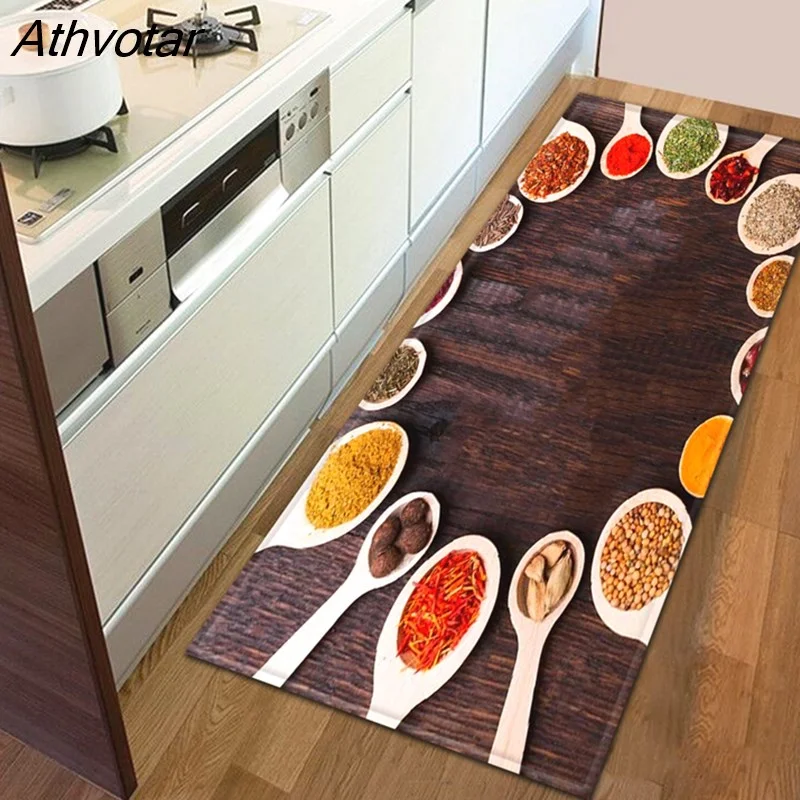 Athvotar Entrance Doormat Home Bedroom Floor Decoration Hallway Mat Balcony Bathroom Anti-Slip Carpet Modern Printing Long Rug