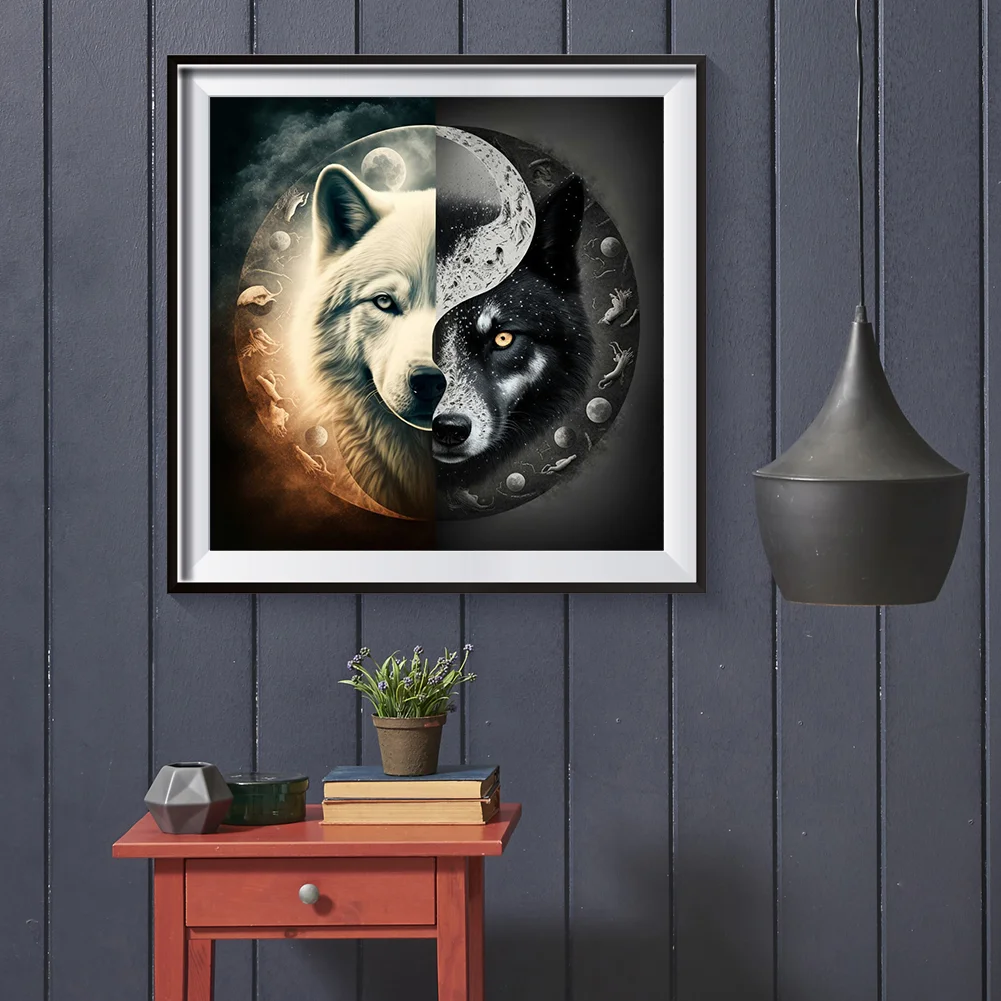 Diamond Painting - Full Round Drill - Tai Chi Wolf(30*30cm)
