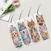 4Pcs Blume Welpe - 5d DIY Handwerk Lesezeichen