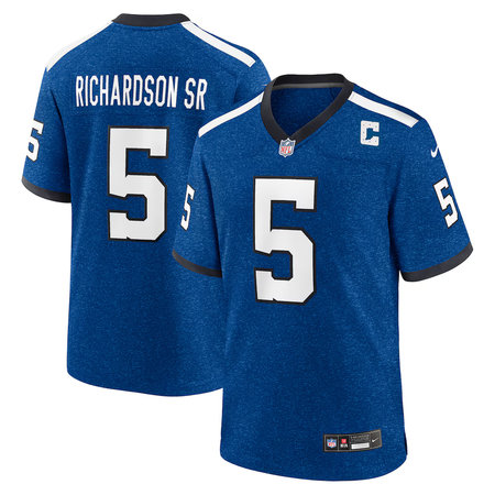 Men's Indianapolis Colts #5 Anthony Richardson Sr. Nike Royal Alternate Indiana Nights Game Jersey