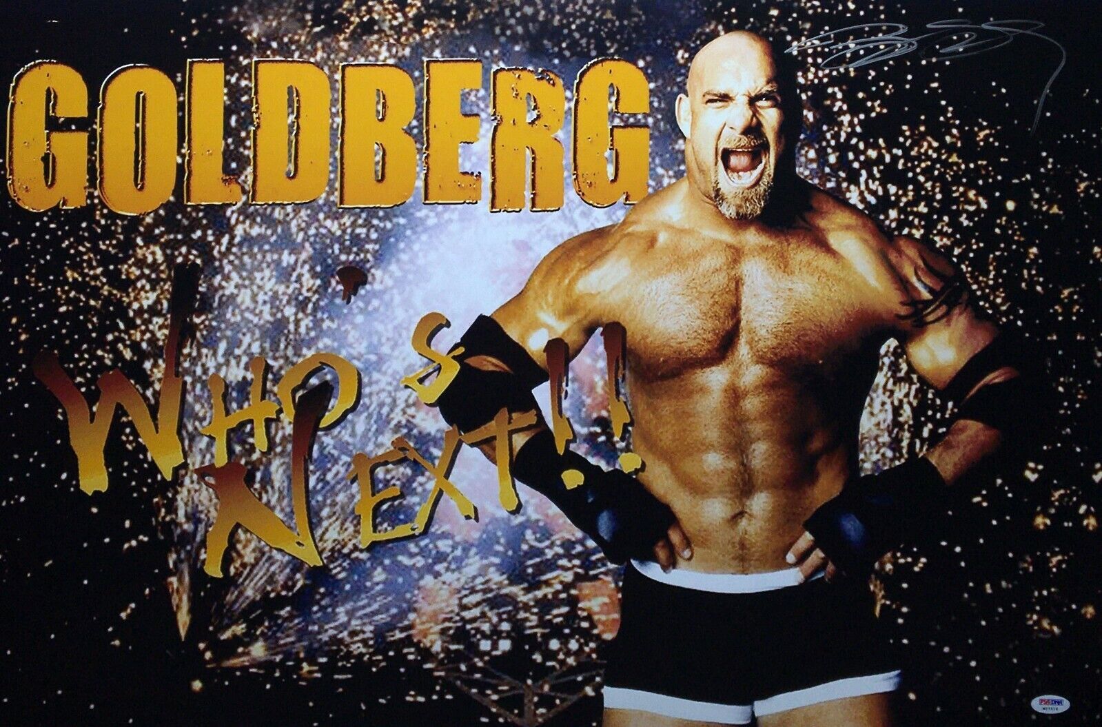 Bill Goldberg Signed Who's Next! 20x30 Photo Poster painting PSA W27516